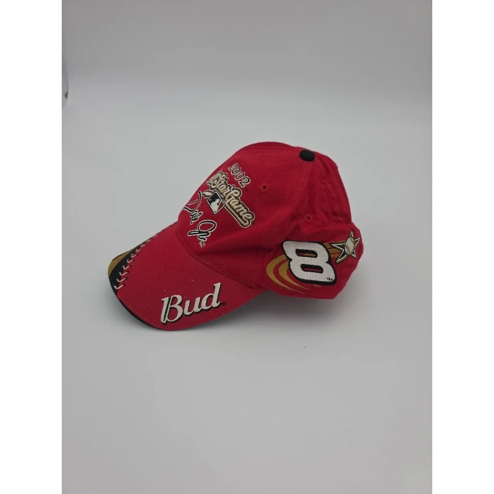Vintage Dale Earnhardt Jr #8 2002 MLB All Star Game Budweiser Hat Cap NASCAR Red